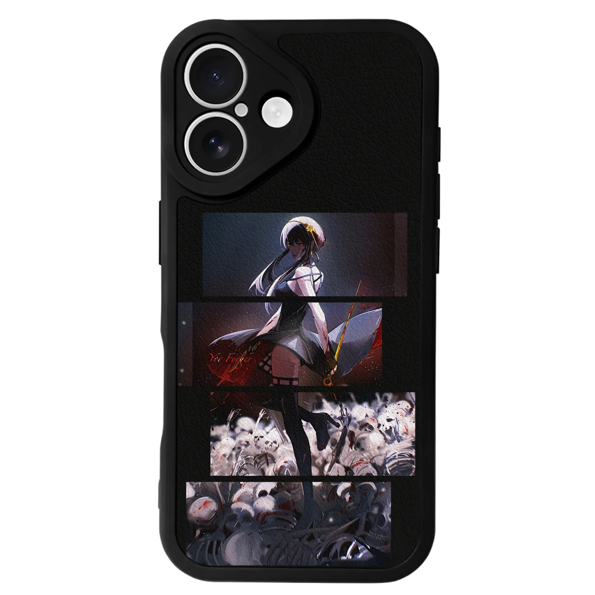 スパイファミリー グッズ,ヨル・フォージャー（Yor Forger） - IPhone 16シリーズ対応 ・ シリコンスマホケース ・ レザー調 ・ 高精度フィット ・ 耐衝撃 ・ ワイヤレス充電対応 ・ 精密カット